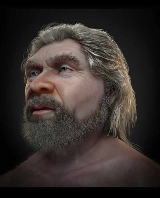 Reconstruction of the appearance of the “Old Man” from La Chapelle-aux-Saints 