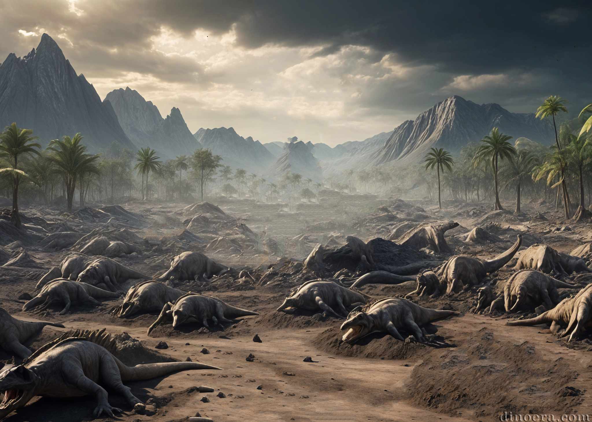 Mass burials of dinosaurs