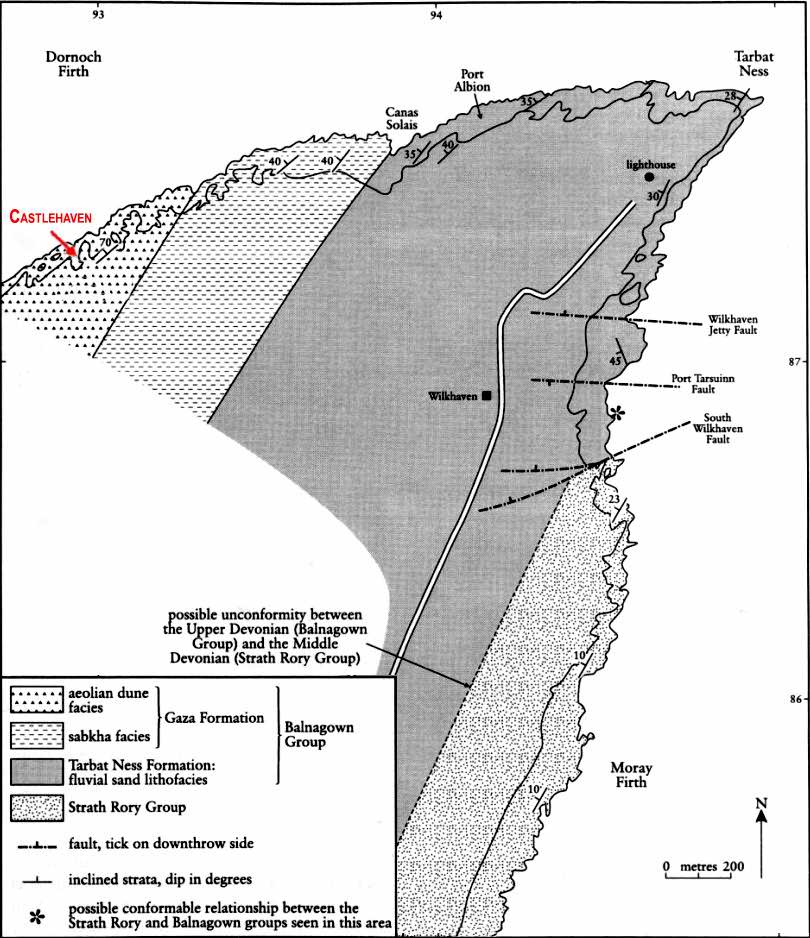 Geological map of the Tarbat Ness