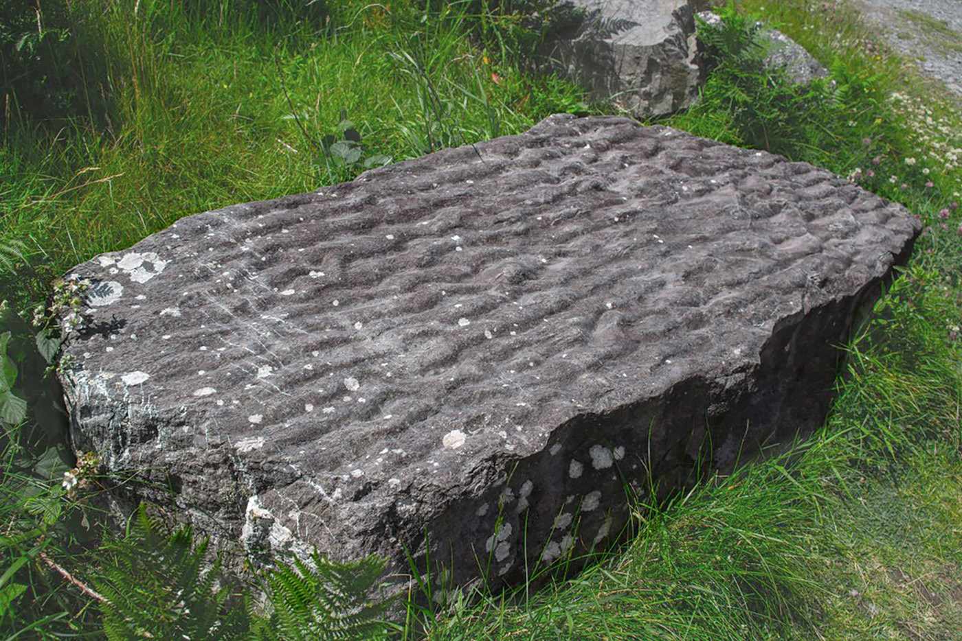 The ripples on the sandstone