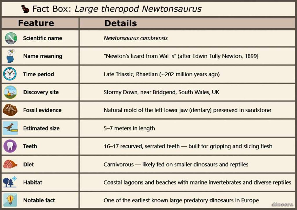 Newtonsaurus Large theropod Newtonsaurus: A Welsh Predator from the Triassic - Dinoera