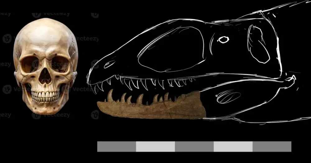 Skull of Newtonsaurus